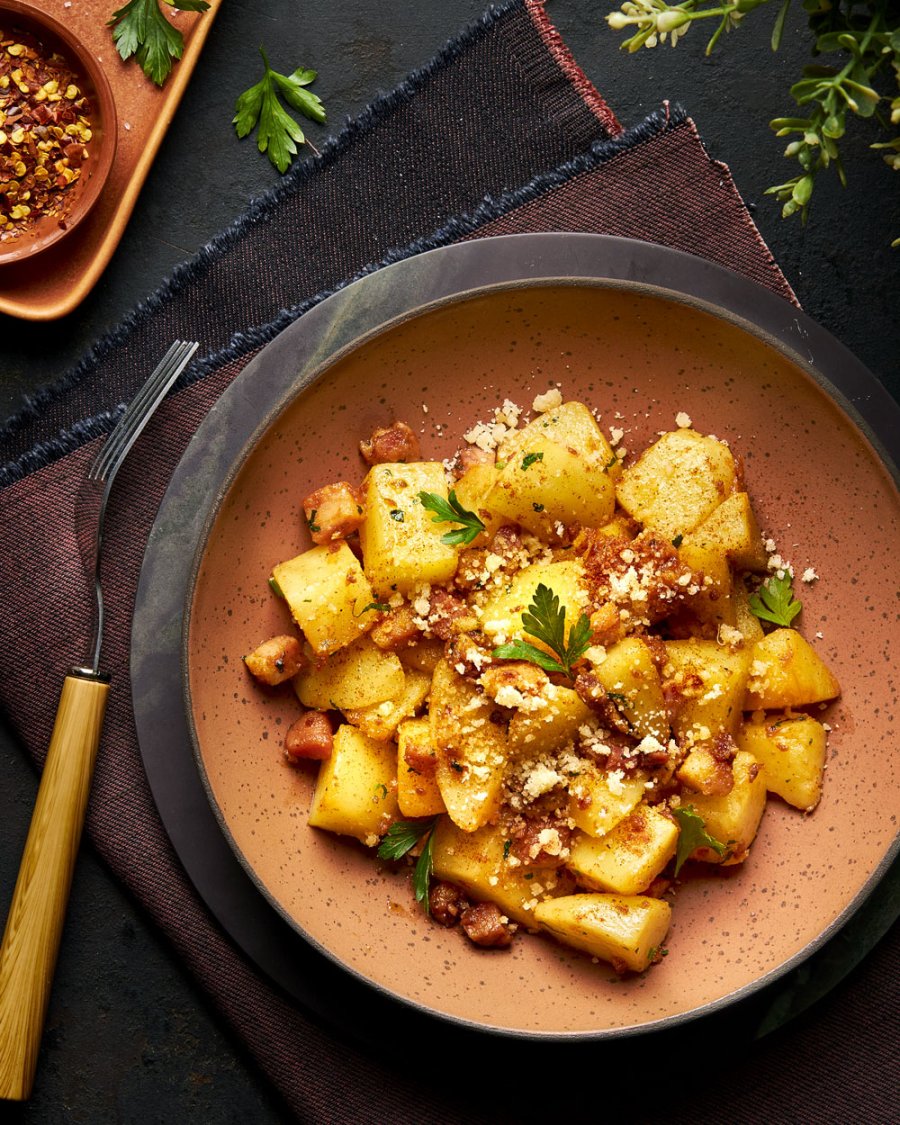 Potatoes with Bacon & Cheese